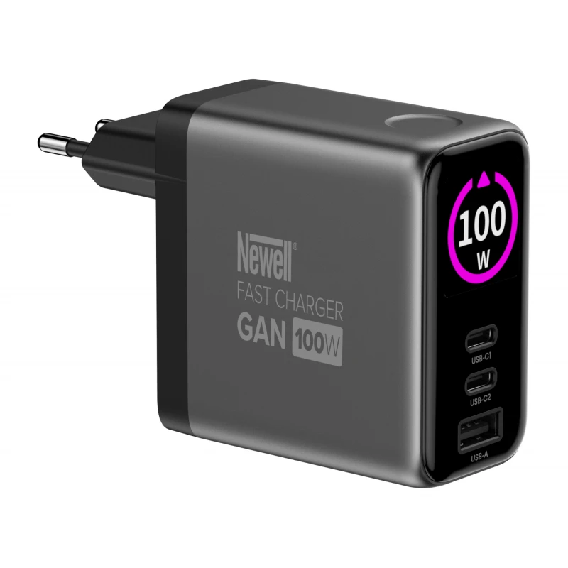 Maitinimo šaltinis - Newell GaN 100 W TFT įkroviklis (100W, 2x USB-C, 1x USB-A)