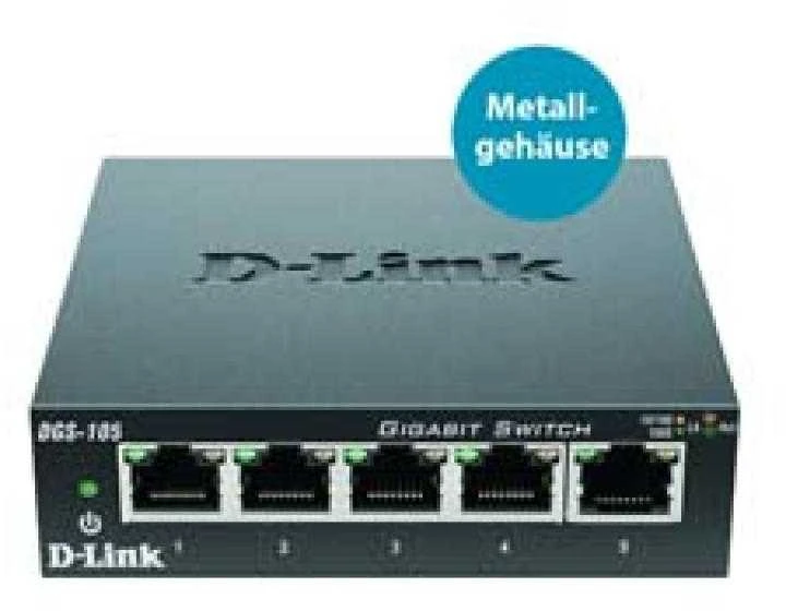 Šakotuvas D-Link DLINK DGS-105/E 5 prievadų Gigabit jungiklis