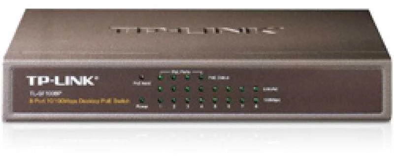 Šakotuvas TP-LINK 8 prievadų PoE jungiklis 4 PoE prievadai