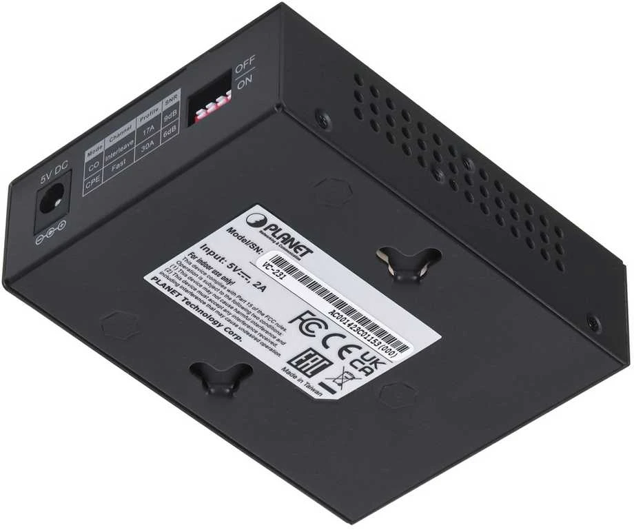 Šakotuvas Tinklo Medijos Keitiklis - PLANET VC-231 100 Mbit/s Juodas