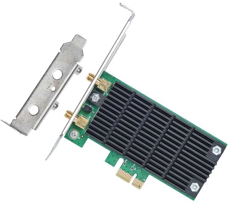 TP-LINK Archer T4E dviejų dažnių PCI Express adapteris yra 2.4GHz/5GHz, 802.11ac, 300+867 Mbps, 2 nuimamos antenos