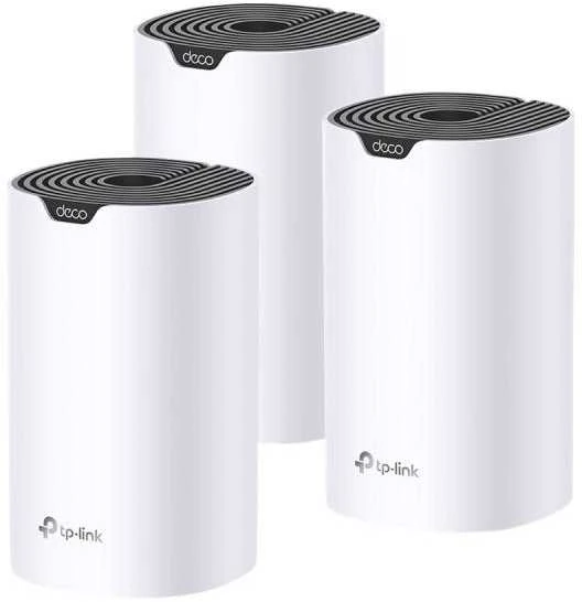 Maršrutizatorius TP-LINK | AC1900 viso namo tinklinio „Wi-Fi“ sistema | „Deco S7“ (3 vnt. pakuotė) | 802.11ac | 10/100/1000 Mbit/s | Ethernet LAN (RJ-45) jungtys 1 | Tinklo palaikymas: Taip | MU-MiMO: Taip | Ne, mobilusis plačiajuostis ryšys | Antenos tipas: Vidinė
