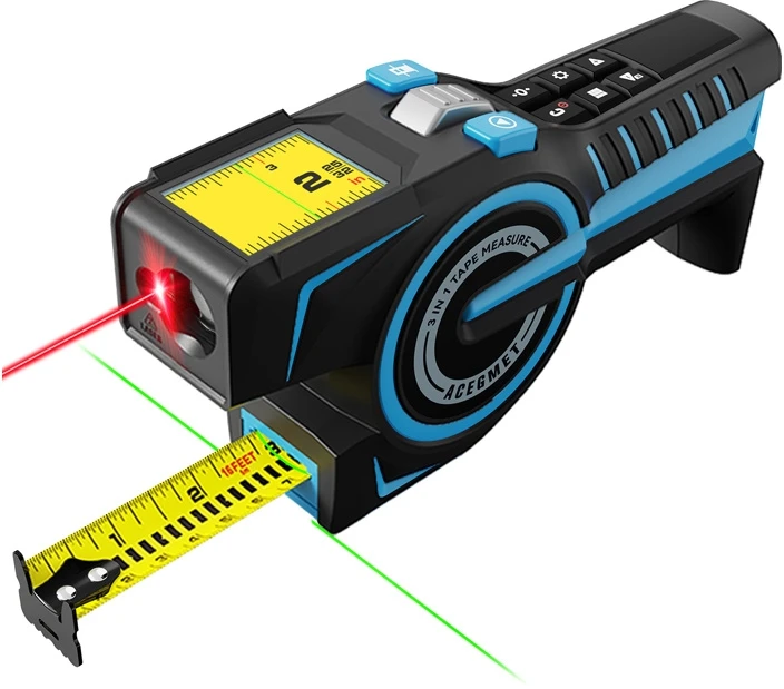 „Mileseey DTX 10“ lazerinis atstumo matuoklis su 100 metrų matavimo juosta