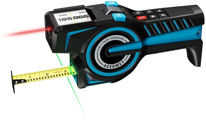 „Mileseey DTX 10“ lazerinis atstumo matuoklis su 100 metrų matavimo juosta