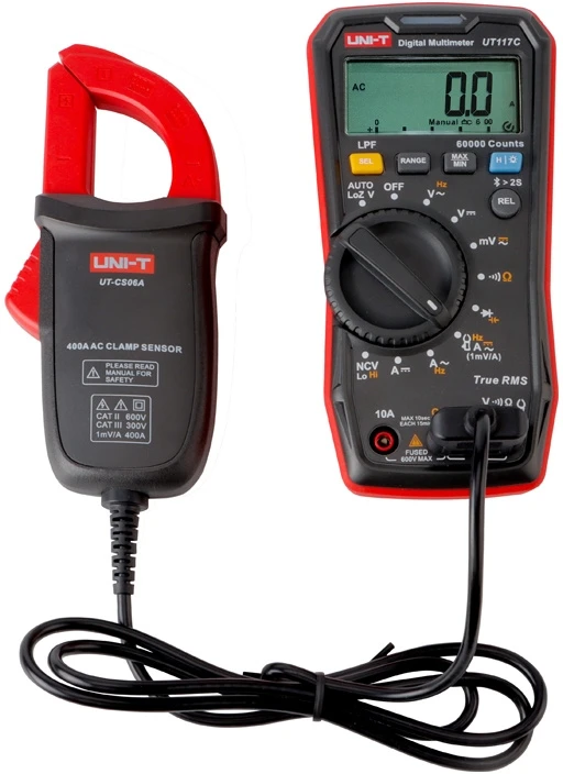 Didelio tikslumo skaitmeninis multimetras AC/DC 600V; AC/DC 10A; 50kHz; 40MΩ; 1000uF; LoZ; LPF; NCV; 60000; True RMS; BT, UNI-T