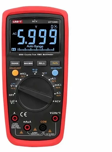 Multimetras UT139C CATIII su dažnio, talpos, temperatūros matavimu, nuolatinės grandinės, diodų tikrinimu UNI-T