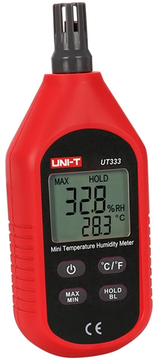 Matuoklis - UNI-T UT333 Skaitmeninis Temperatūros Ir Drėgmės Matuoklis, -10°C Iki 60°C, 0% Iki 100% RH