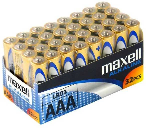 Alkalinė Baterija - Maxell LR03 AAA 32 Vnt. 1.5V