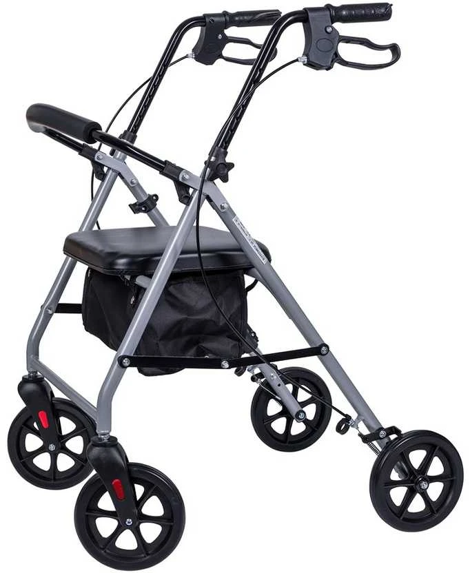 MDH Judėjimo Priemonė - Aliuminis Stovas 120kg Talpa, Reguliuojamas Sėdynė 51-56cm, Sulankstomas