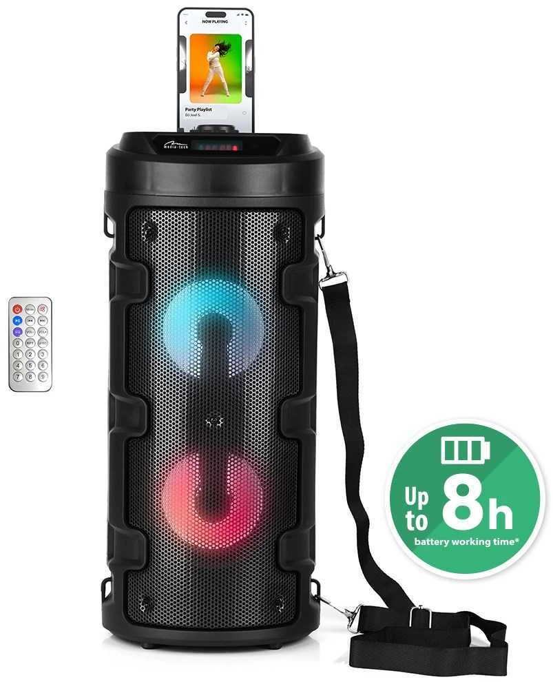 Nešiojama kolonėlė Media-Tech PARTYBOX KEG BT MT3165, 30W RMS, Bluetooth, Karaoke, USB, MicroSD, FM Radijas, AUX, su distanciniu pultu