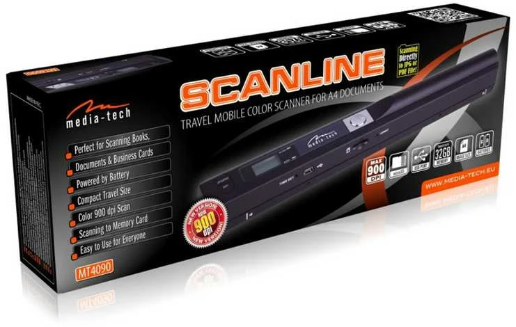 Rankinis spalvotas skeneris Media-Tech SCANLINE MT4090 V3.0 A4 ir mažesniems dokumentams