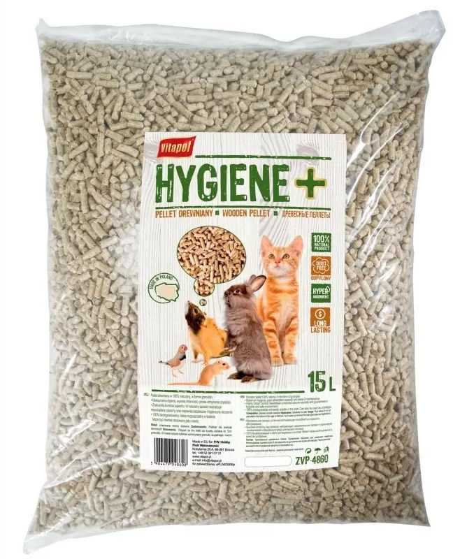 Kraikas - VITAPOL Hygiene+ Medinės Granulės 15L 10kg
