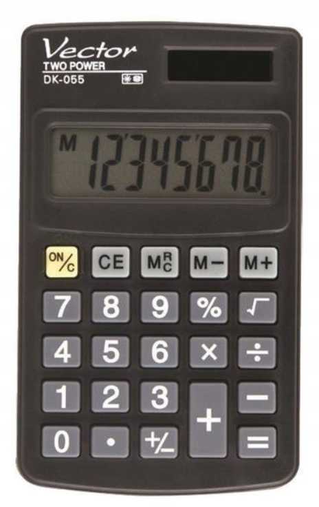 Men's Vector Vector DK-055 Pocket Calculator, Juodas
