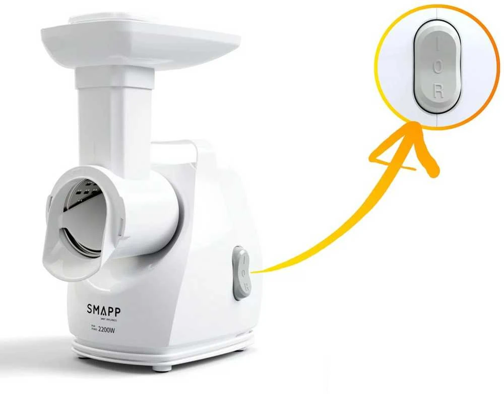 Mėsmalė Mėsos Malūnėlis - SMAPP 490.81R 2200W Su Smulkintuvu Baltas