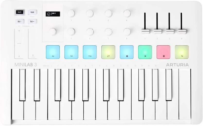Arturia MiniLab 3 - MIDI control keyboard, juodas
