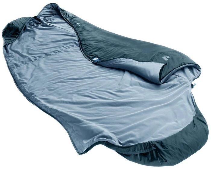 Miegmaišis - Deuter Dreamlite 15C/59 F 200cm, 800g, Su Kapišonu Mėlynas