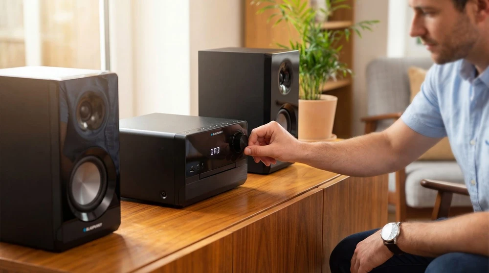 Muzikinis centras Mikrowieża BLAUPUNKT MS49DAB, juoda