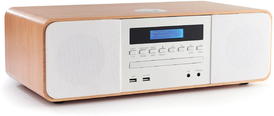 Mikro Hi-Fi Sistema - Thomson MIC201IBT Balta 50 W FM CD USB Bluetooth Qi Įkroviklis EQ Nuotolinio Valdymo Pultas