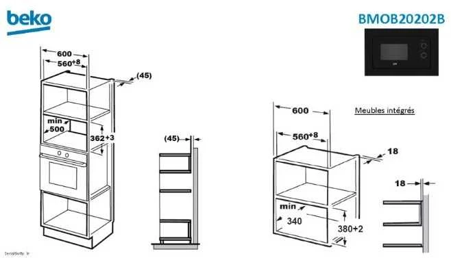 Mikrobangų krosnelė - Beko BMOB20202B 20L 800W Juoda