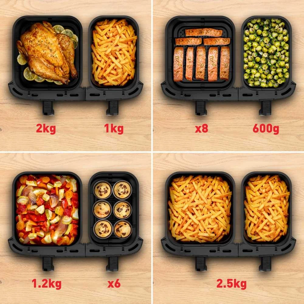 Karšto oro gruzdintuvė Tefal XXL Dual Easy Fry, EY942HE0