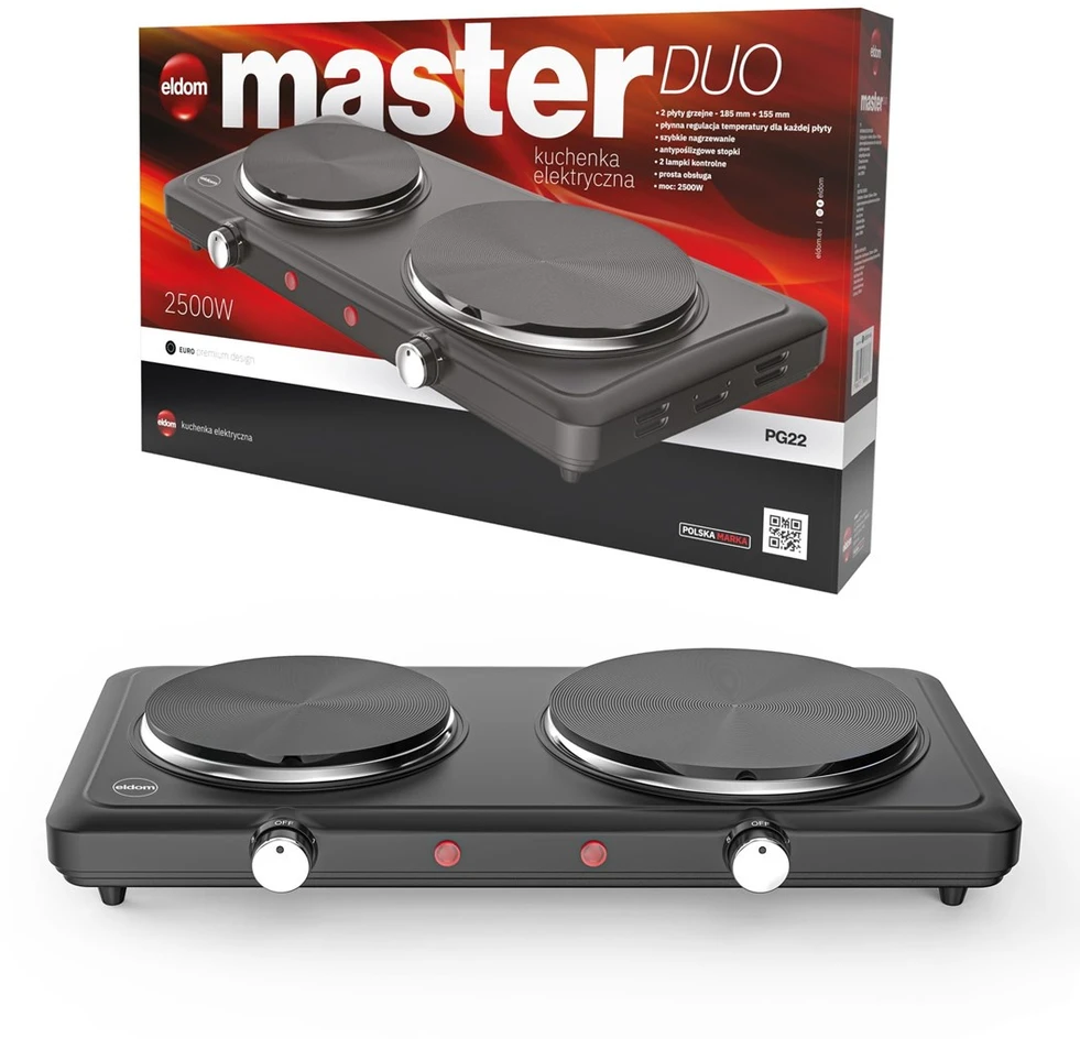 ELDOM PG22 ELECTRIC DOUBLE-PLATE COOKER 2500W