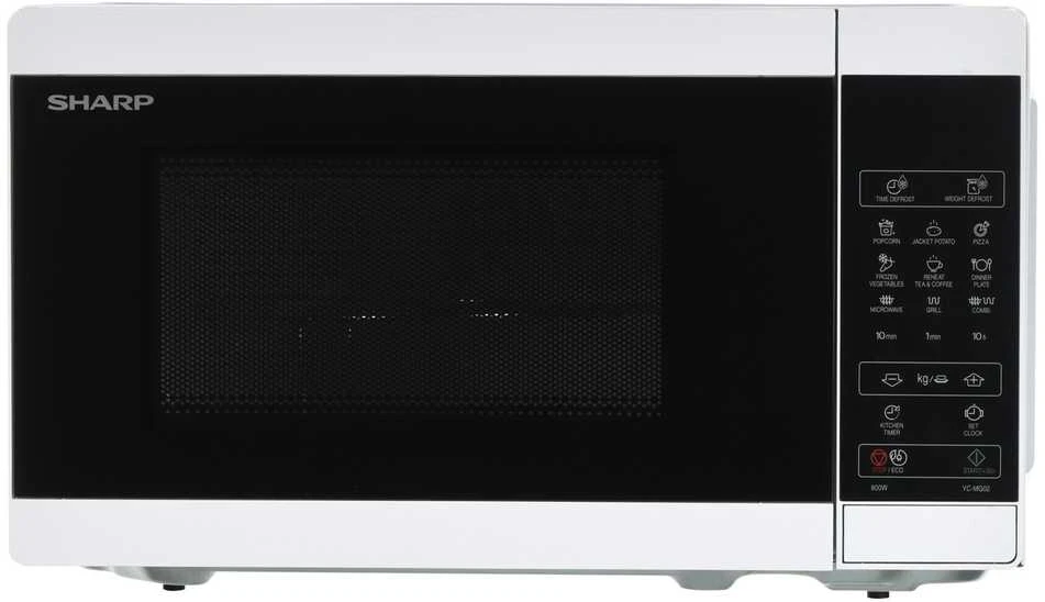 Sharp YC-MG02E-W mikrobangų krosnelė Stalviršis 20 L 800 W Mėlyna, Baltas