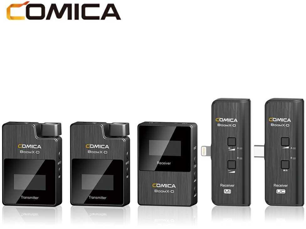 Mikrofonas - Comica BoomX-D MI1 Belaidis Dviejų Kanalų Sistema 100m Diapazonas