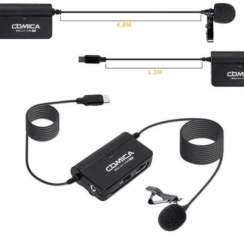 Mikrofonas - Comica SIG.LAV V05UC lavalier 3.5mm TRRS juodas