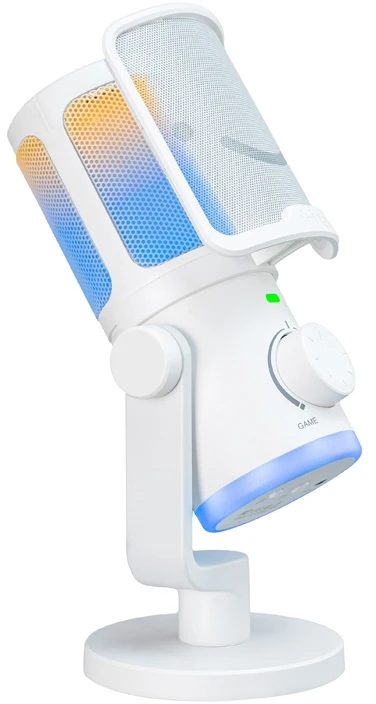 Mikrofonas - Fifine AM6 USB kondensatorinis kardioidinis RGB baltas