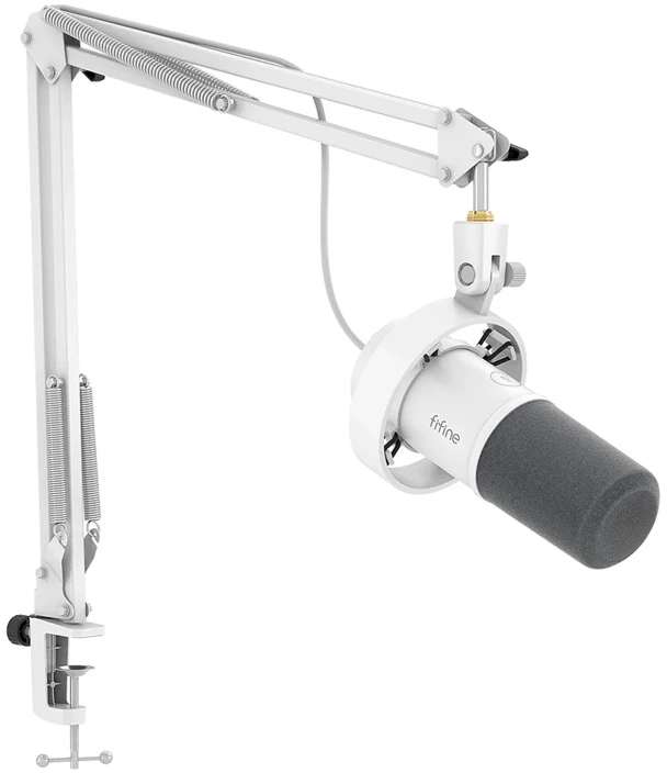 Mikrofonas - Fifine K688CT Dinaminis Mikrofonas, Baltas