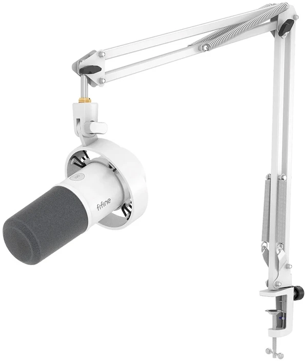 Mikrofonas - Fifine K688CT Dinaminis Mikrofonas, Baltas