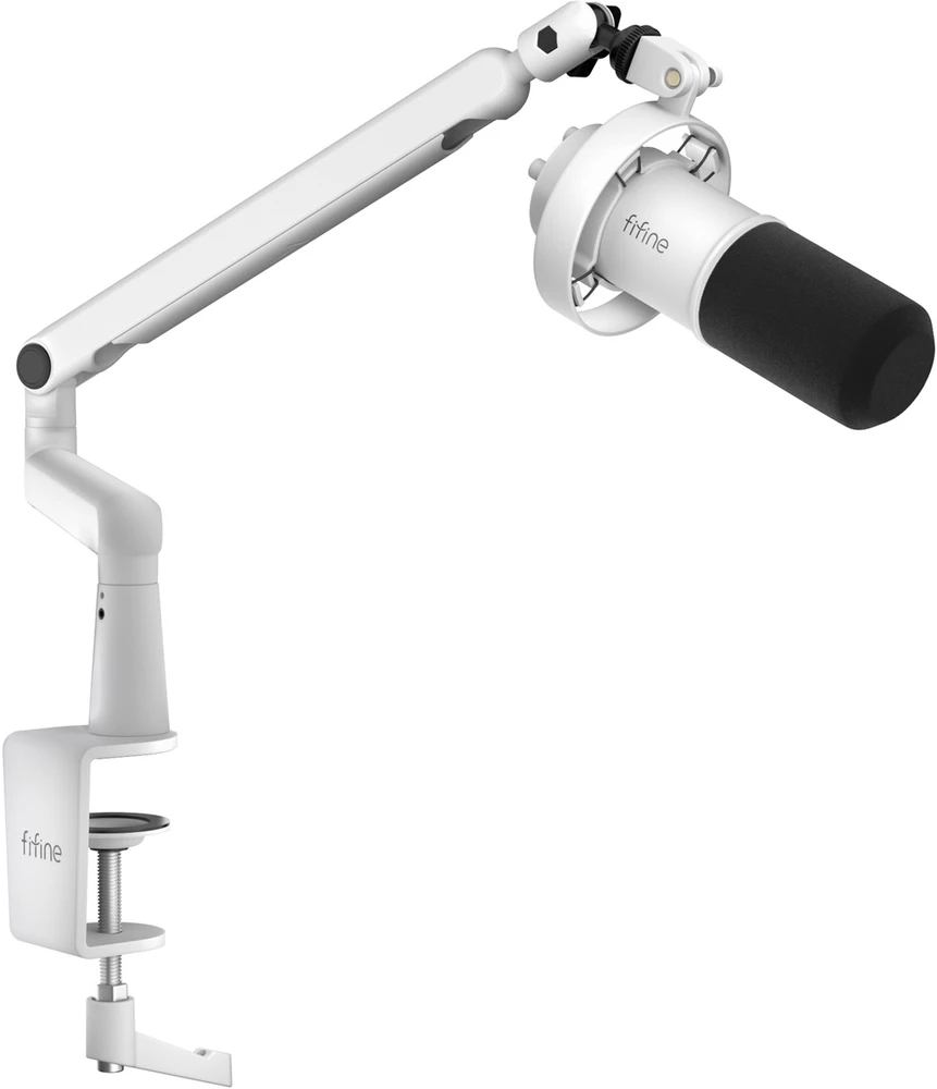 Mikrofonas - Fifine T688W Dinaminis Kardioidinis USB-C/XLR, Garso Kontrolė, Balta
