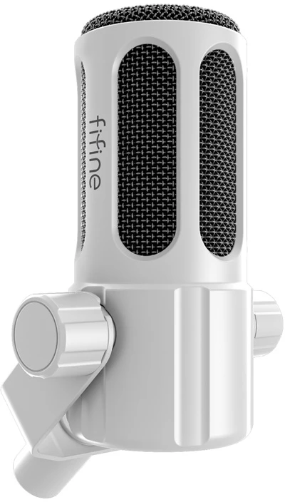Mikrofonas - Fifine Tank1 Dinaminis, Kardioidinis, 50Hz-20KHz, Baltas
