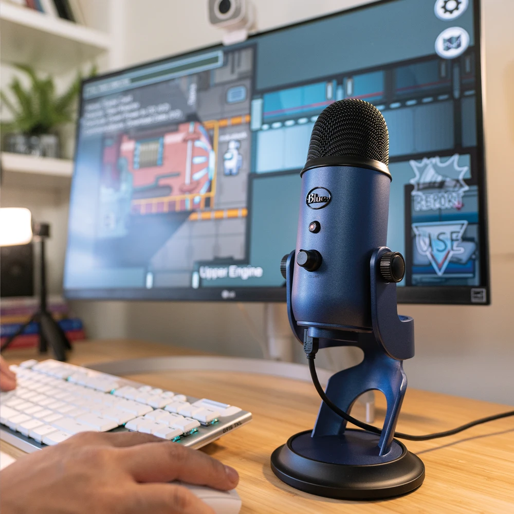 Blue Mėlyna Mikrofonas Mėlyna Yeti USB - Mėlyna spalva
