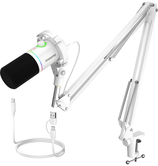 Maono Vision PD200XS mikrofonas (baltas)