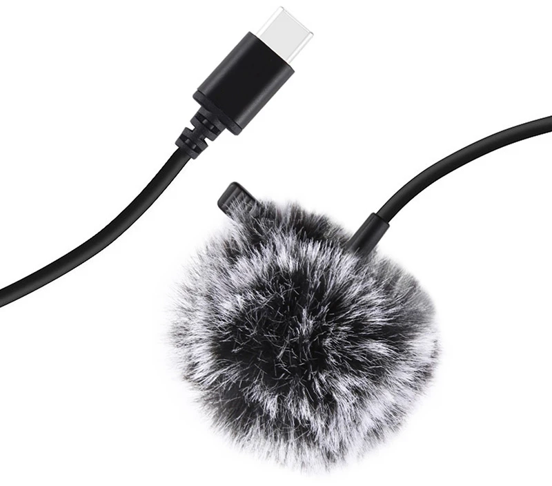 Puluz Jack Lavalier laidinis mikrofonas 1.5m USB-C Type-C PU425