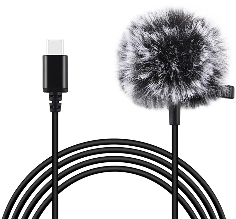 Puluz Jack Lavalier laidinis mikrofonas 1.5m USB-C Type-C PU425