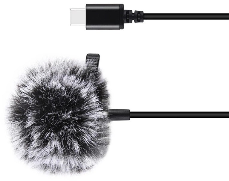 Puluz Jack Lavalier laidinis mikrofonas 1.5m USB-C Type-C PU425
