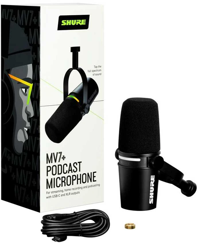 „Shure“ | Podcast'ų mikrofonas | MV7+
