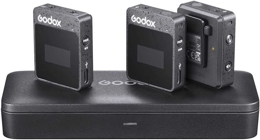 Mikrofono sistema - Godox MoveLink II M2 belaidis, 2 siųstuvai, 100m nuotolis
