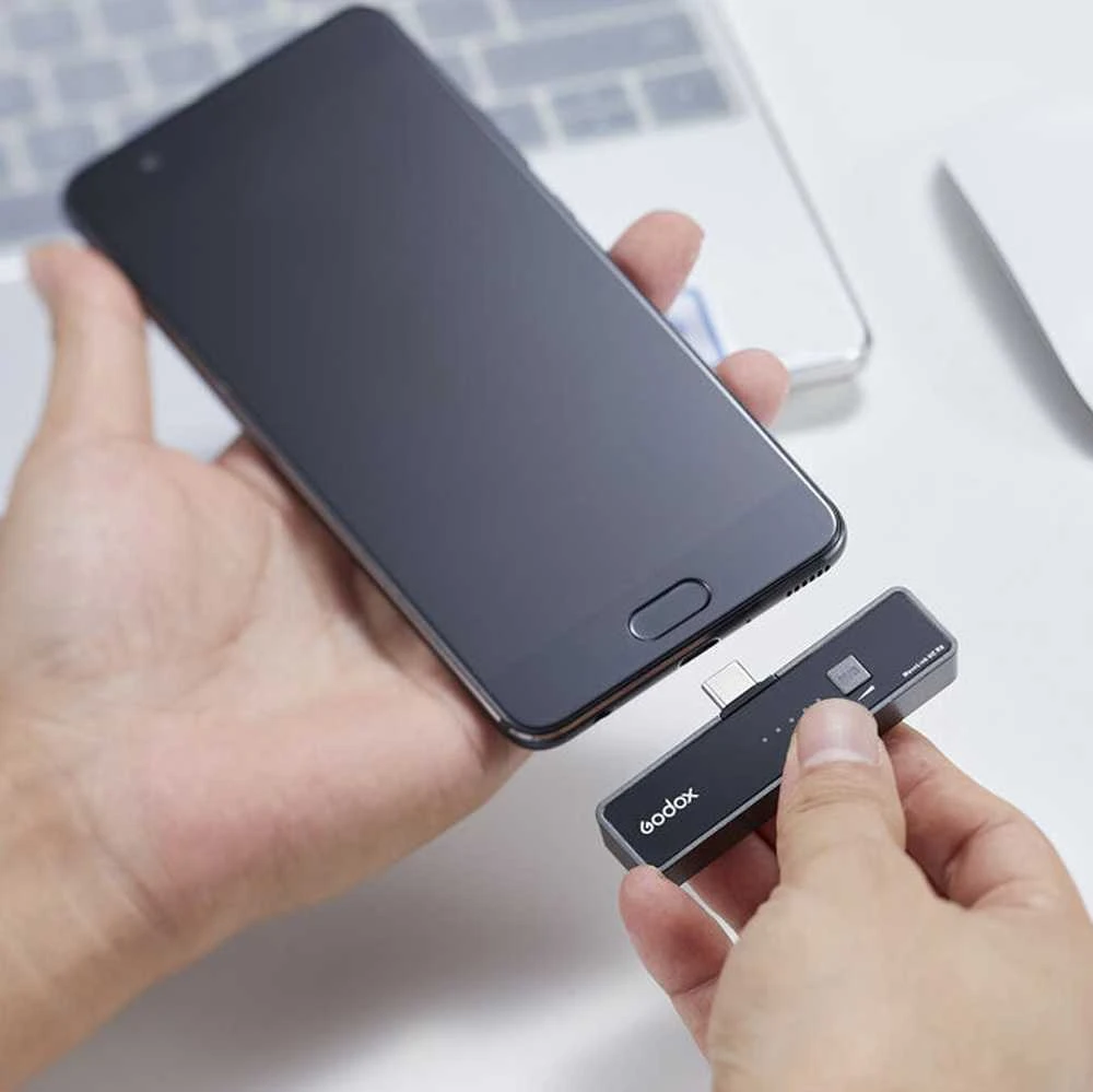 Mikrofono sistema - Godox MoveLink UC2 USB C belaidė mikrofono sistema su 2 siųstuvais