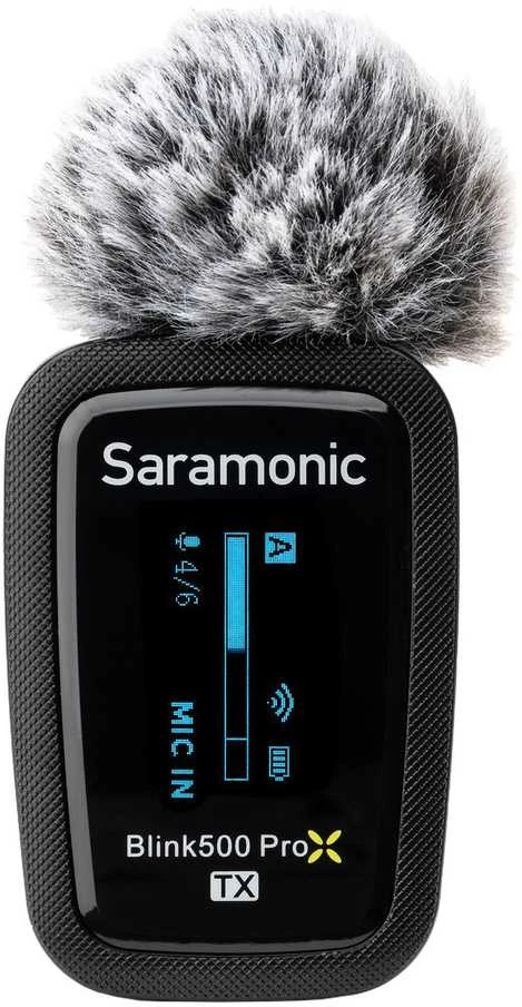 Mikrofono Siųstuvas - Saramonic Blink500 ProX TX 100m Nuotolis 10h Baterijos Gyvavimo Trukmė OLED Ekranas