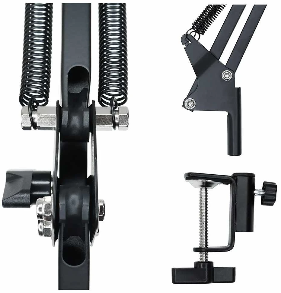 Mikrofono Stovas - Rayyu Reguliuojama Rankena 70cm 3/8" Sriegis Juoda