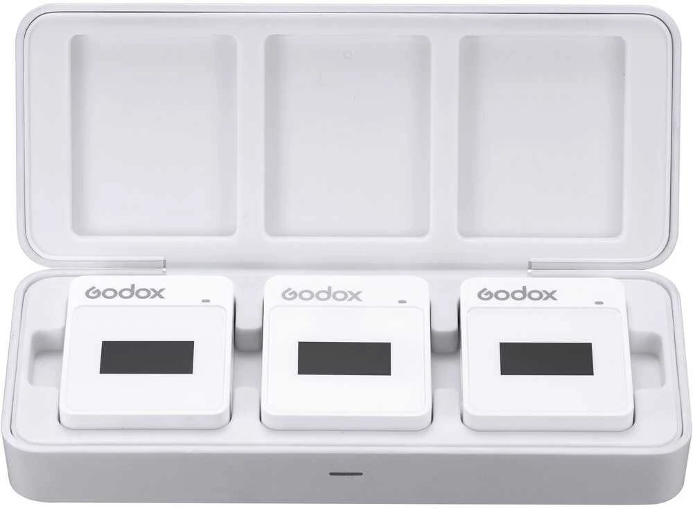 Mikrofonų sistema - Godox MoveLink II M2 Wireless, 2 siųstuvai, 100m nuotolis, balta