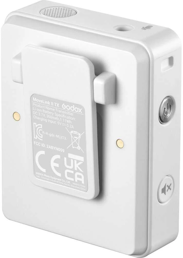 Mikrofonų sistema - Godox MoveLink II M2 Wireless, 2 siųstuvai, 100m nuotolis, balta