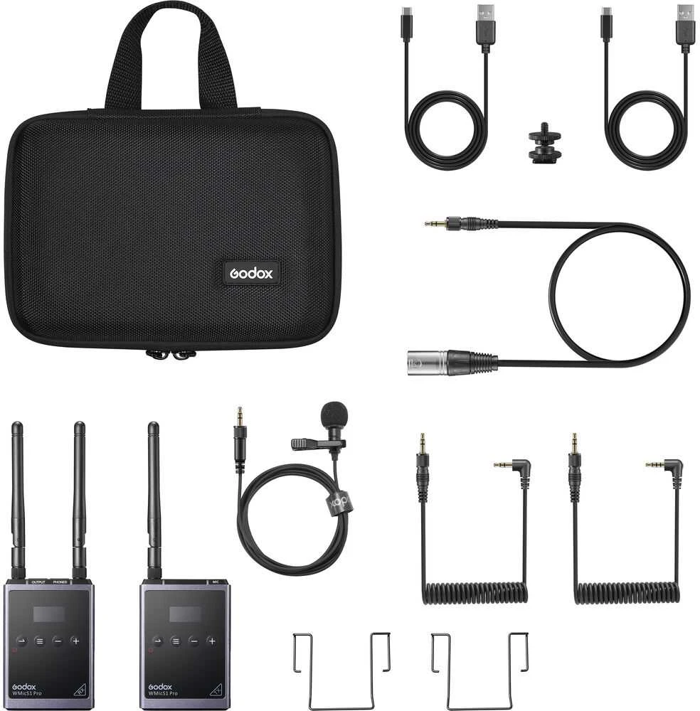 Mikrofonų sistema - Godox WMicS1 Pro Kit 1 Dual Channel Wireless Lavalier Juodas