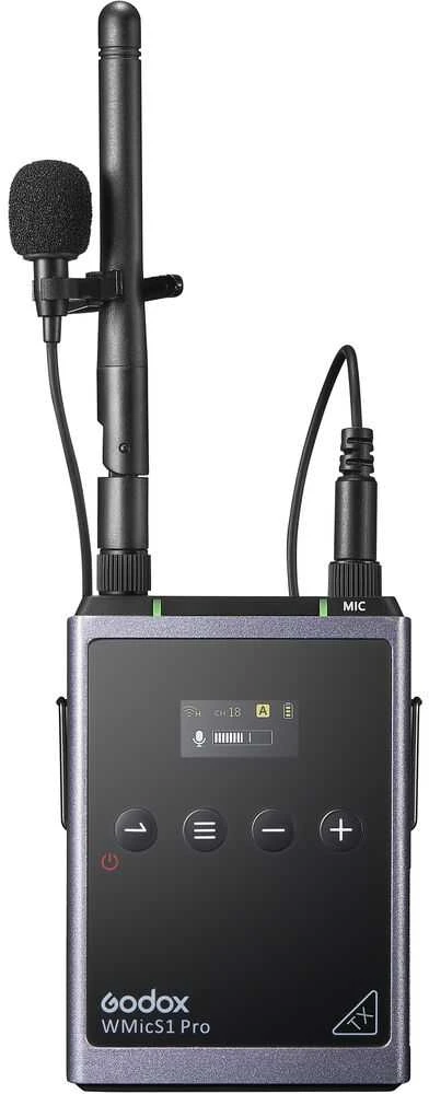 Mikrofonų sistema - Godox WMicS1 Pro Kit 1 Dual Channel Wireless Lavalier Juodas