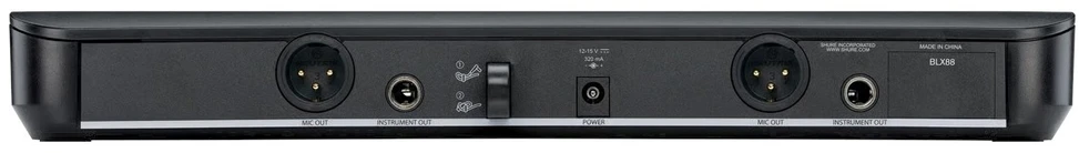 „Shure BLX288E/SM58-H8E“ – belaidė sistema su imtuvu ir dviem SM58 mikrofonais