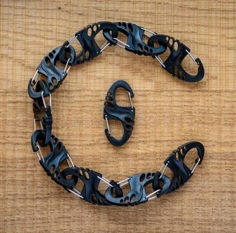 Mil-Tec S-Hook snap hook set - Juodas