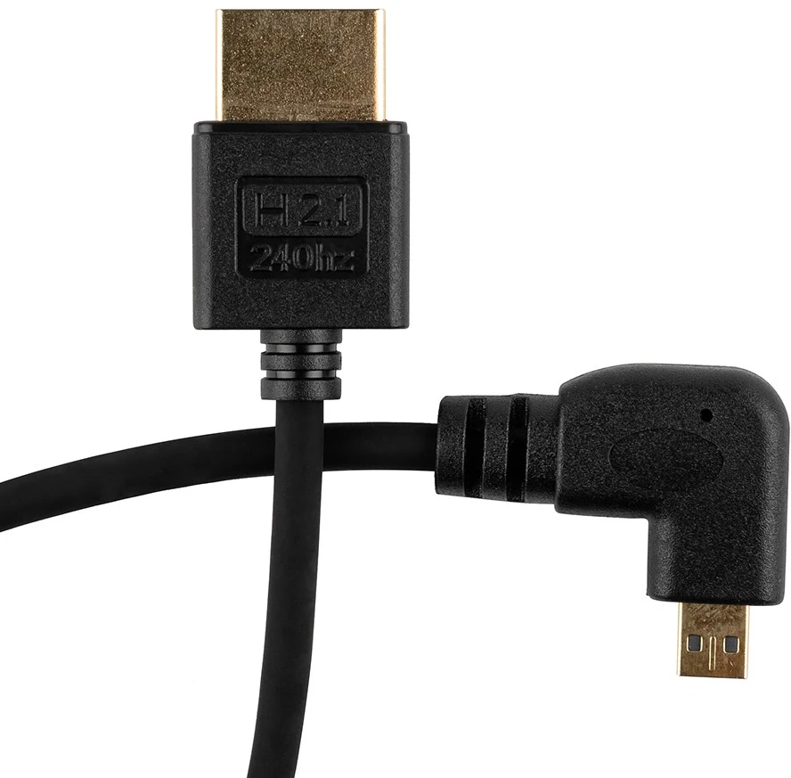 Mitoya HDMI Laidas - Micro HDMI 50cm Spiral 8K 60Hz 4K 120Hz Auksu Padengtas